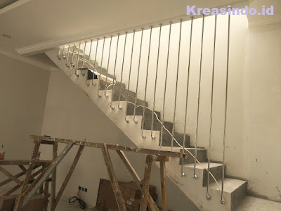 Mezzanine, Railing Balkon, Railing Stainless, Brecket Wika Solar dan Tangga Besi pesanan Bpk Sony di BSD Tangerang