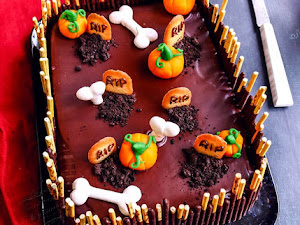 Gâteau cimetière pour Halloween