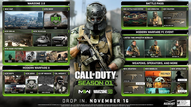 Call of Duty: Modern Warfare II and Warzone 2.0 Season 1 Roadmap