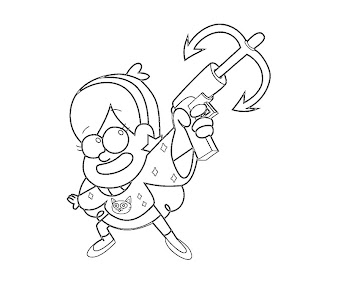 #11 Mabel Pines Coloring Page