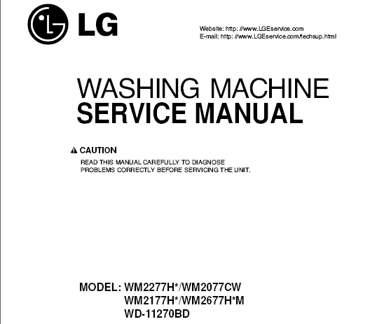 LG WM2277H WM2177H WD-11270BD Service Manual