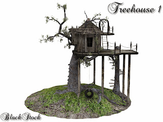 Treehouse 1 by BlackStock Tutorial Surreal Manipulasi dengan Photoshop