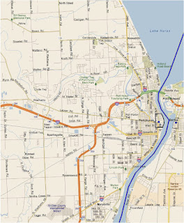 Map-Detroit, MI-Port Huron (Saint Clair County), MI City