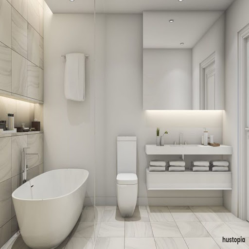 Bathroom Decor Ideas-Modern White Bathroom Decoration Ideas