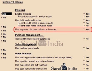 Discount amount instead of Percentage in tally invoice