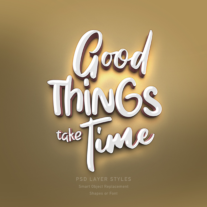 Download Good Things Take Time 3d Text Style Psd Mockup Free Download