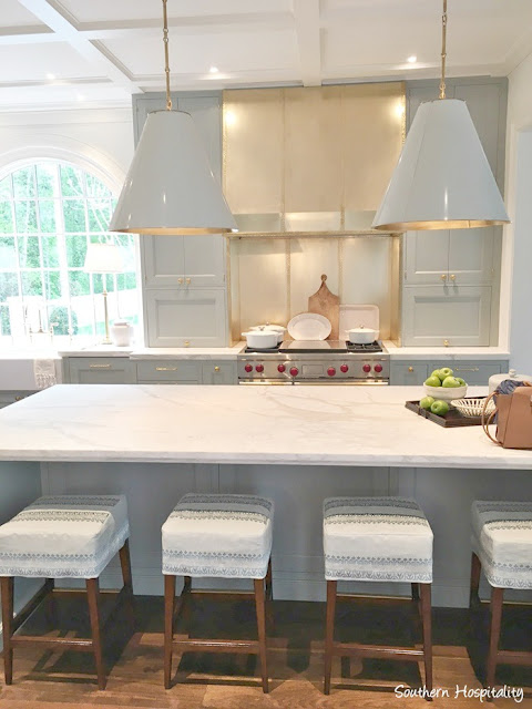 Stunning blue and white traditional kitchen in 2017 Southeastern Designer Showhouse in Atlanta