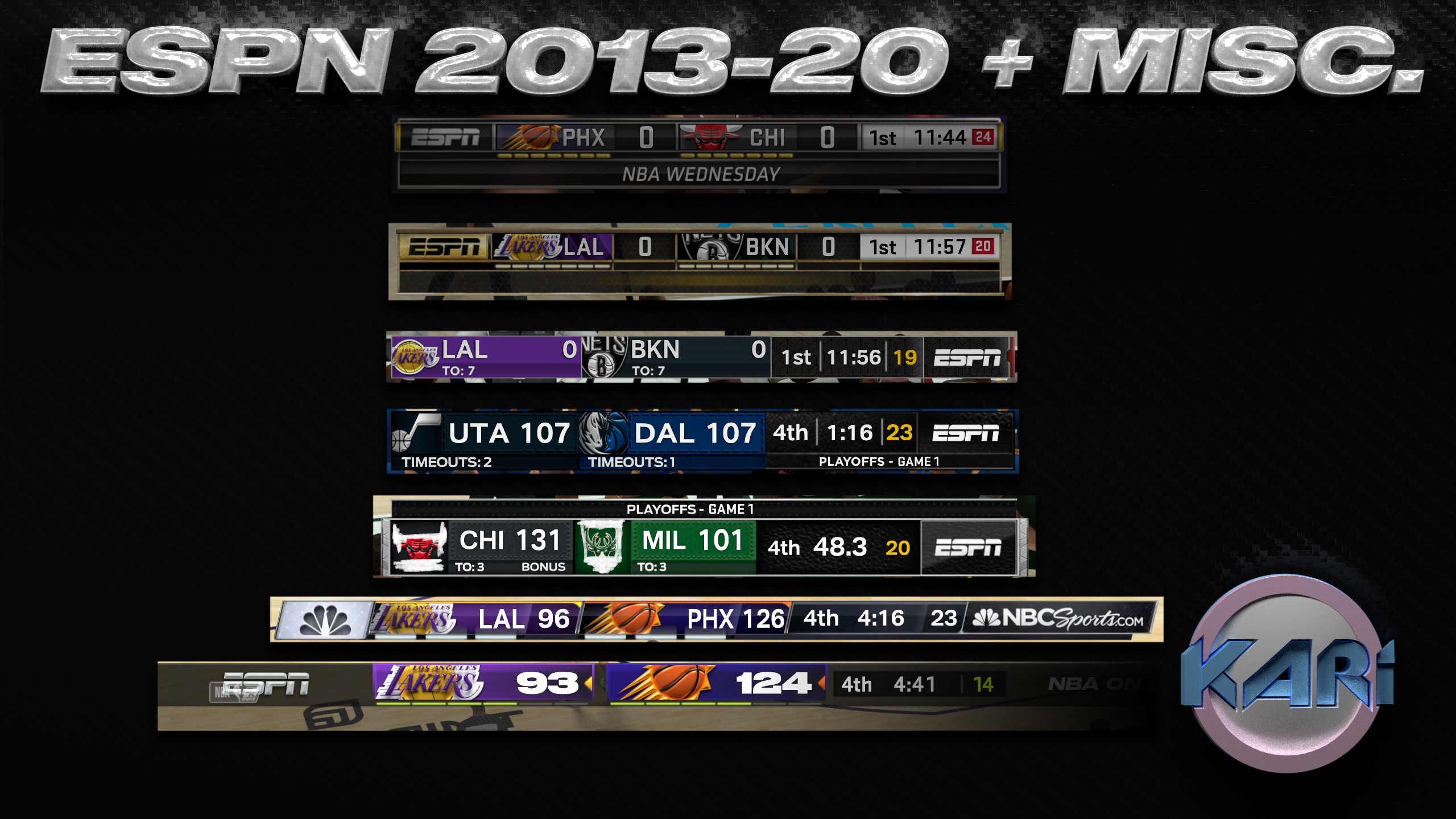 NBA 2K23 ESPN Scoreboard 2013-2020 By KAringe