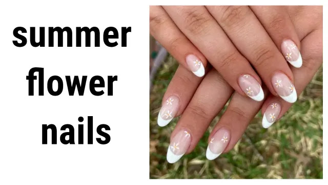 summer flower nails