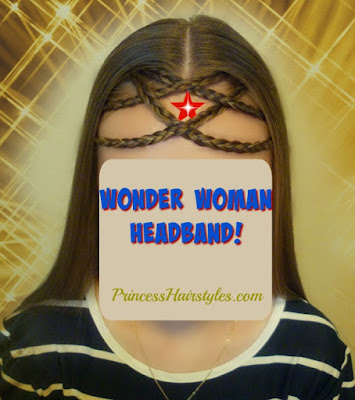 Wonder Woman hairstyle tutorial! How to make a WW headband using braids for Halloween.