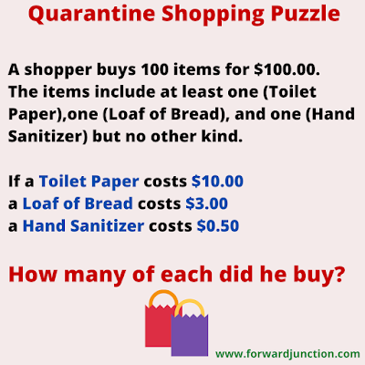 Quarantine Shopping Math Puzzle