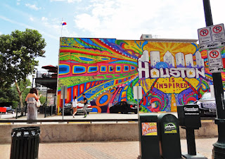 Houston Is Inspired Mural (mural on side wall of historic building) 