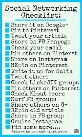 Social Networking Checklist at RainbowsWithinReach