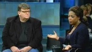 Michael Moore en el programa de Oprah Winfrey en agosto de 2007