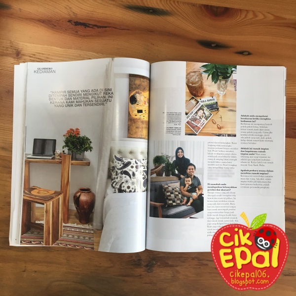 Cik Epal: Dekorasi rumah Cik Epal dalam Majalah GLAM DEKO