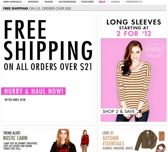 Forever21.com | Online Free Shipping Sale! 3-Days Only