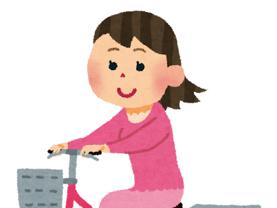 [最も好ましい] 女の子 自転車 に 乗る イラスト 225649