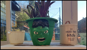 Adding Hulk's Face to a plant pot was a challenge to say the least!