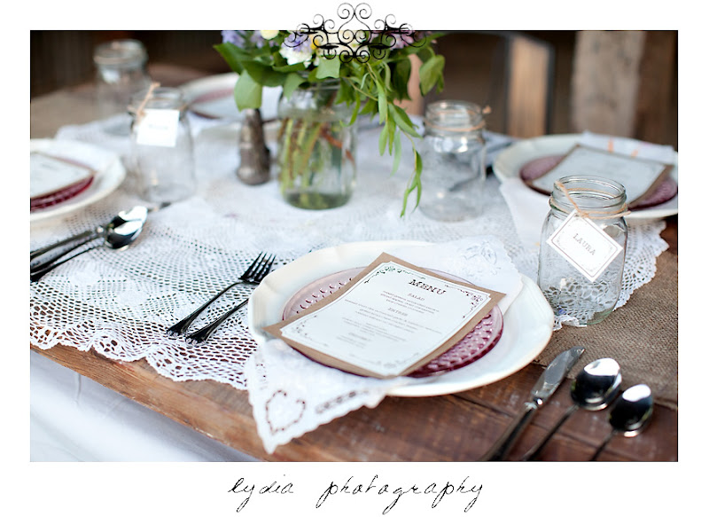 These mason jars make a great seating chart as well as cups for your guests