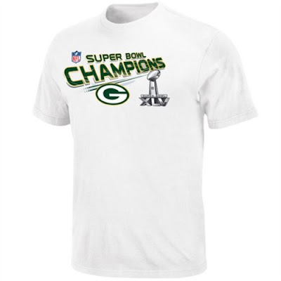 NFL Green Bay Packers Super Bowl 45 XLV Champions T-Shirt from Reebok.