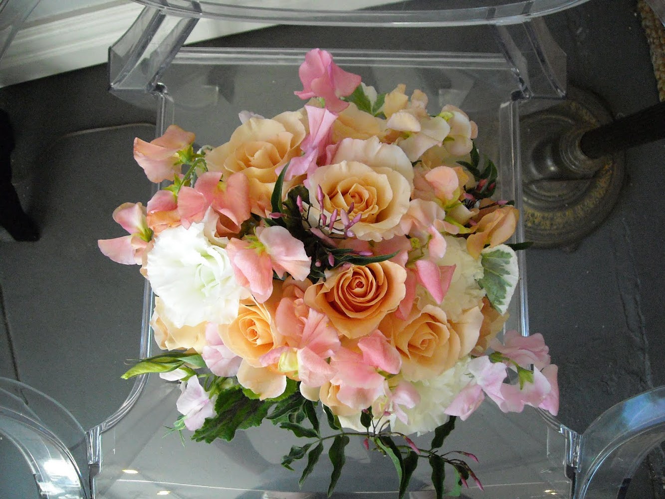 The silk wedding flowers