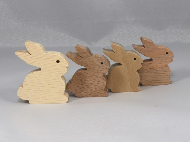 Handmade Wood Toy Bunny Rabbit Toy Cutout Freestanding, Unpainted, and Ready to Paint, from my Itty Bitty Animal Collection
