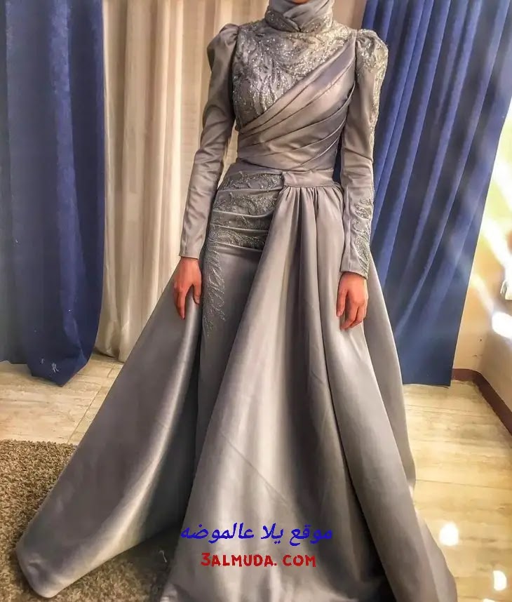 أشيك فساتين سوارية 2024 فساتين سهرة 2024 للمحجبات