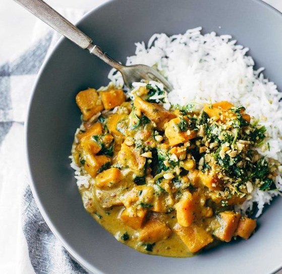 creamy thai sweet potato curry #Vegetarian #Potato