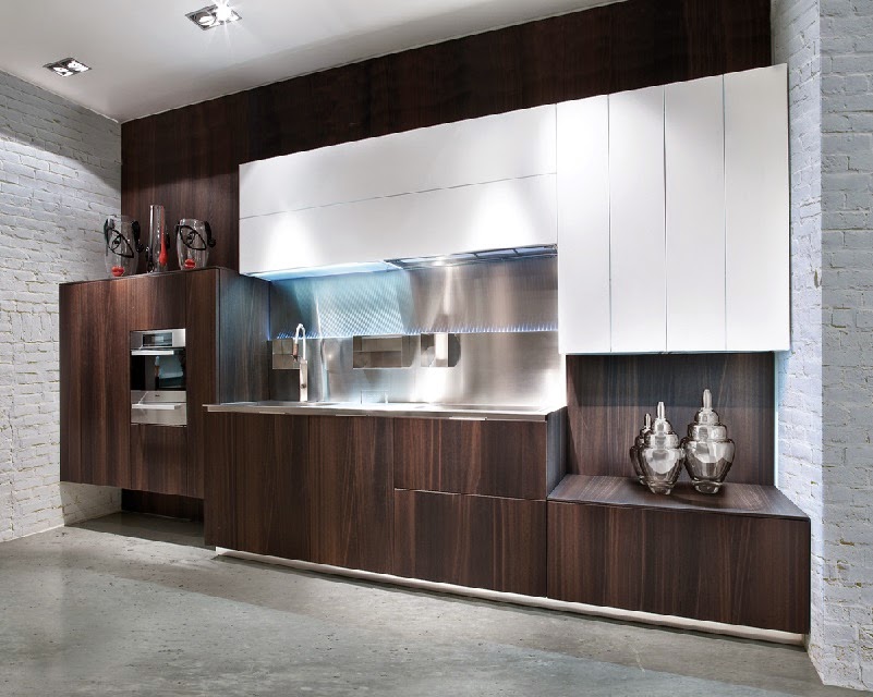 Minimalist kitchen design and style, modern brown kitchens 2015