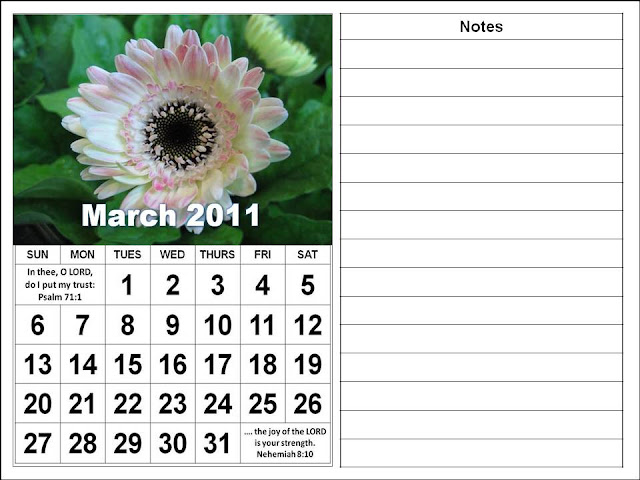 calendar march 2011 print. Christian March 2011 Calendar