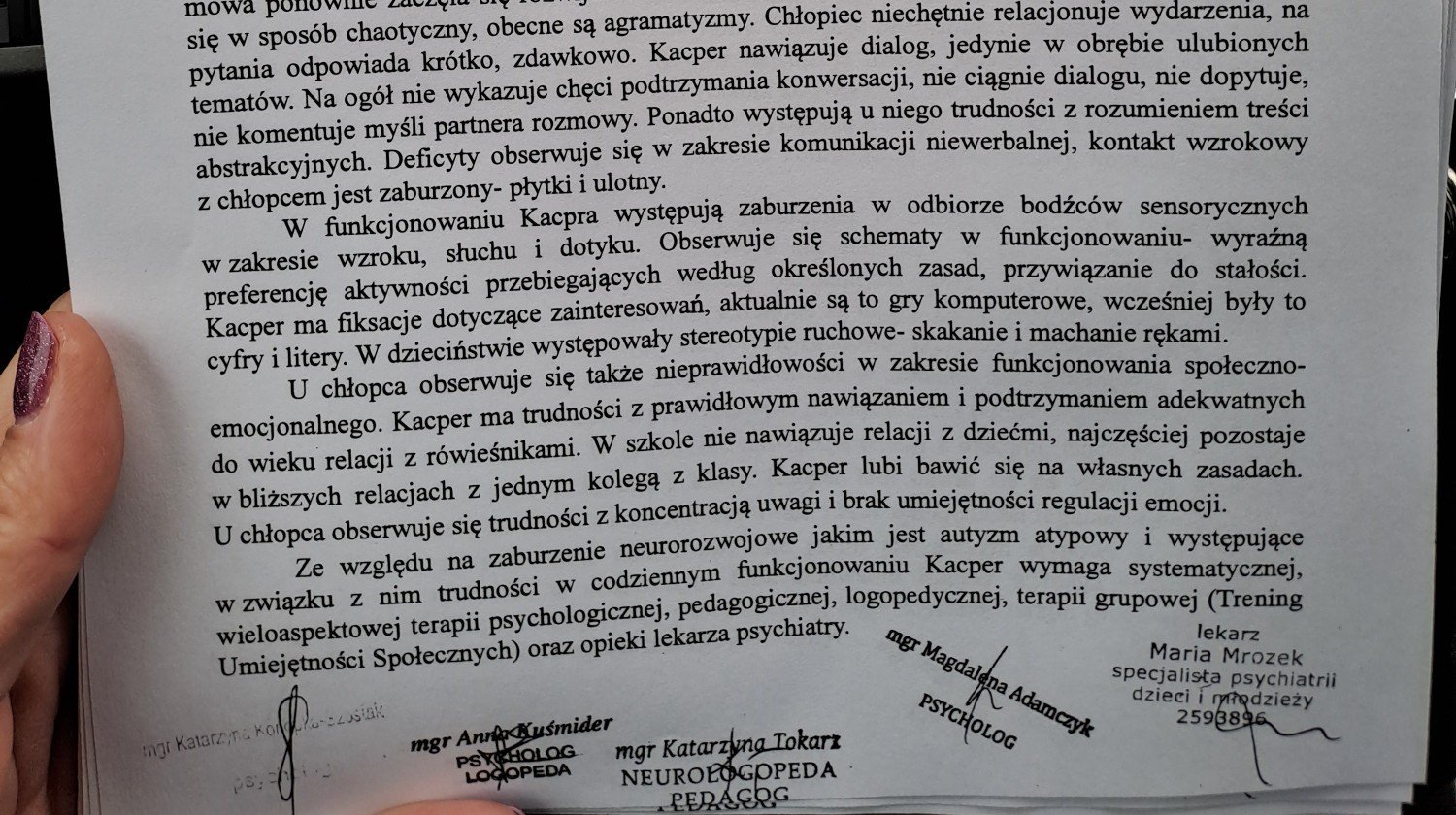 Kacper Kulig z Kolbuszowej potrzebuje pilnej psychoterapii i rehabilitacji. Pomóżmy mu