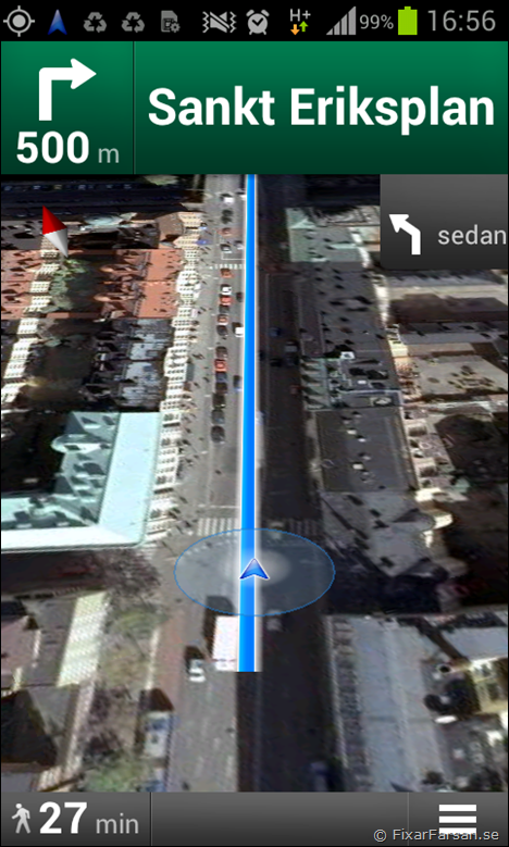 Test-Navigera-till-fots-Google-Maps-Android-Stockholm