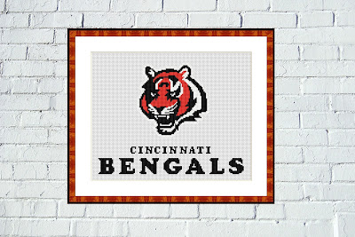 Cincinnati Bengals cross stitch - Tango Stitch