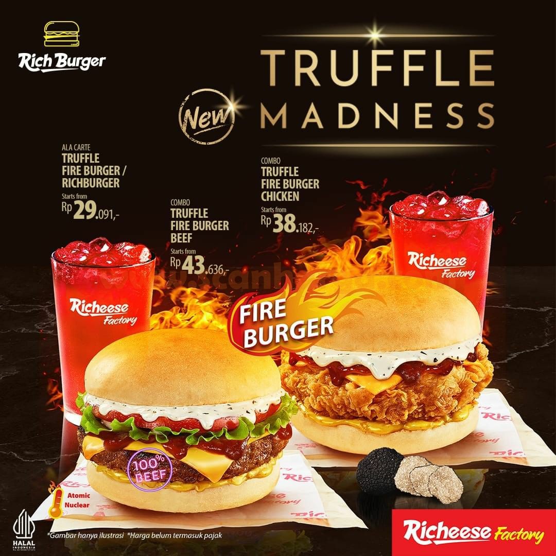Promo Rich Burger with Truffle Sauce ala Richeese Factory mulai 30 Ribuan