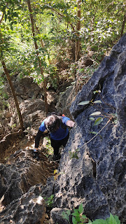 Climbing rocks