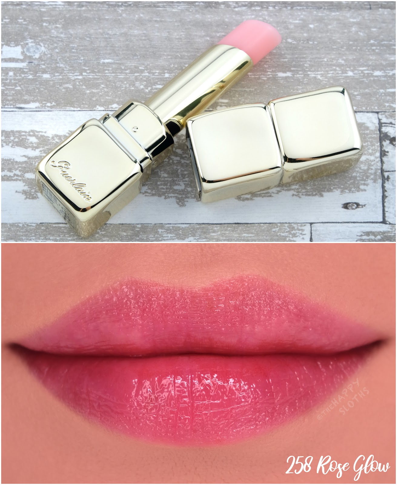 Guerlain | KissKiss Bee Glow Lipstick Balm in "258 Rose Glow": Review and Swatches