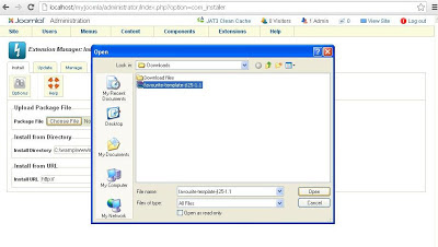 joomla template installation