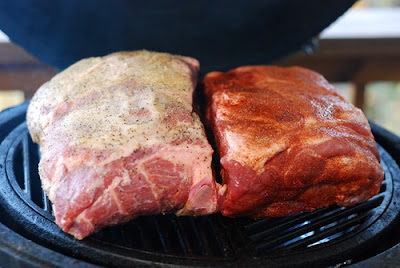 pork shoulder big green egg, kamado grill