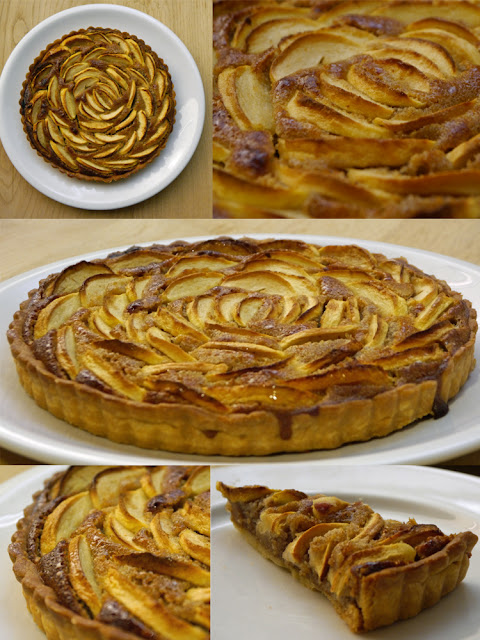 Apple, honey and almond frangipane tart