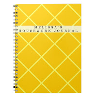 Personalized Housework Journal Geometric Gold Notebook by JenExx. Available at Zazzle.com/CleanHouseGuide