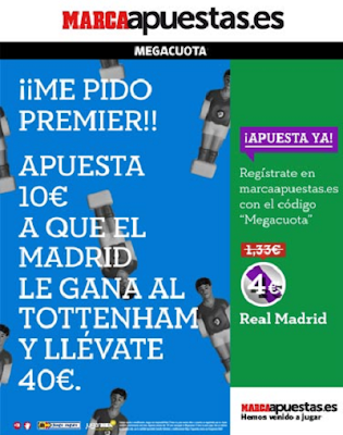 marca apuestas megacuota Real Madrid vs Tottenham 4 agosto