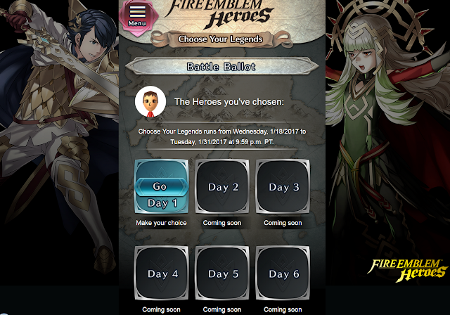 Fire Emblem Heroes Battle Ballot characters vote mobile site