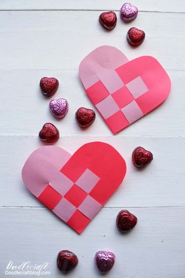 Learn how to make a woven heart basket for Valentines day or any other occasion.