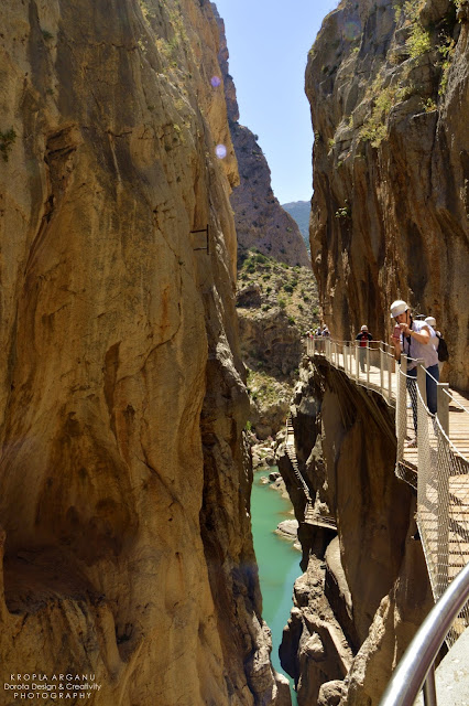 El Caminito del Rey, czyli Szlak Króla. Z prawej skała z lewej przepaść!