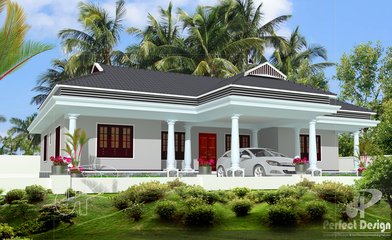  Simple  and Beautiful Kerala  Style 3  Bedroom  House  in 1153 