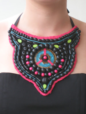 Collar babero étnico DIY / Collier plastron DIY / Ethnic statement necklace DIY