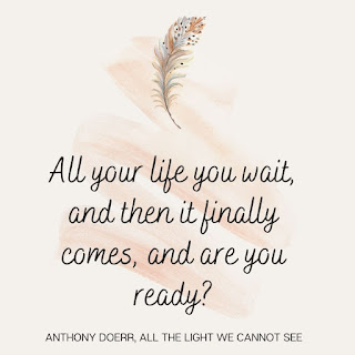 All your life you wait, and then it finally comes, and are you ready? quote