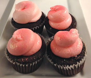 Vegan Chocolate Cupcake Pink Frosting