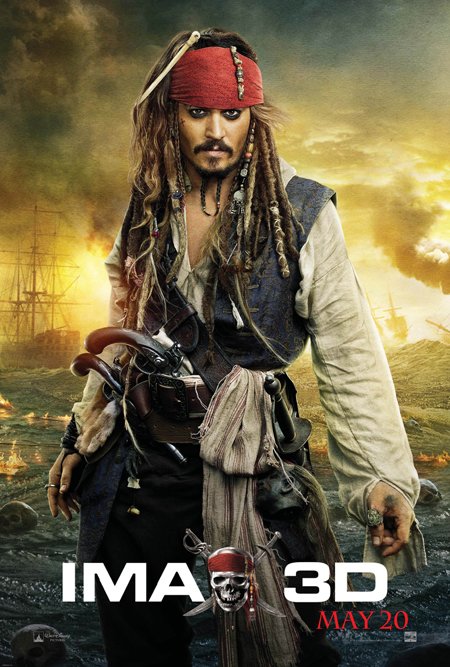 Pirates of the Caribbean 4 Jack Sparrow poster