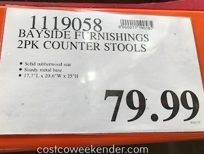 Deal for the Bayside Furnishings Counter-Height Stools (2-pack) at Costco